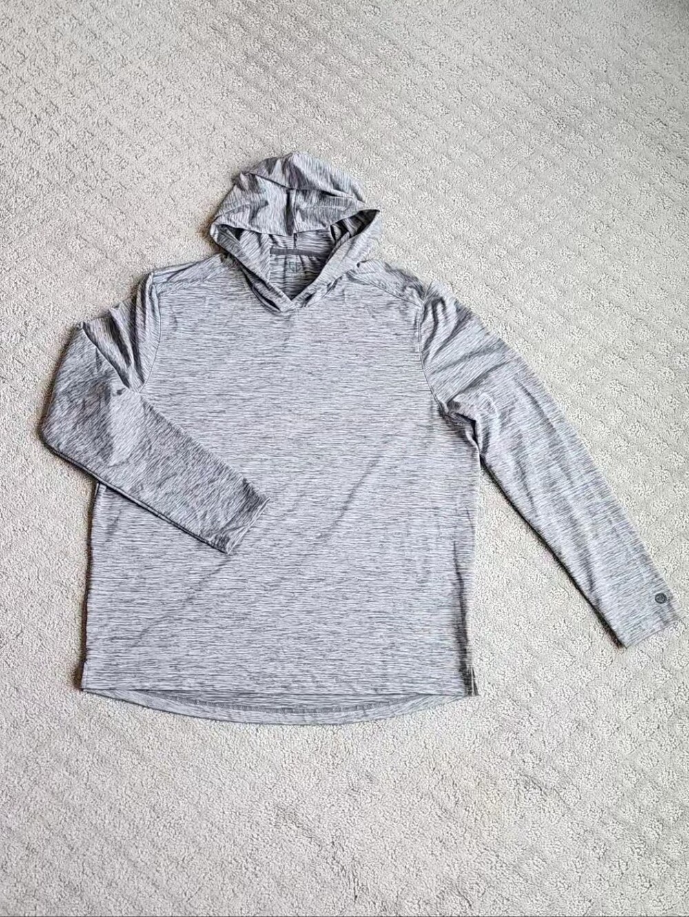 Men's Lightweight Hooded Long-Sleeve Shirt - Light Heather Gray